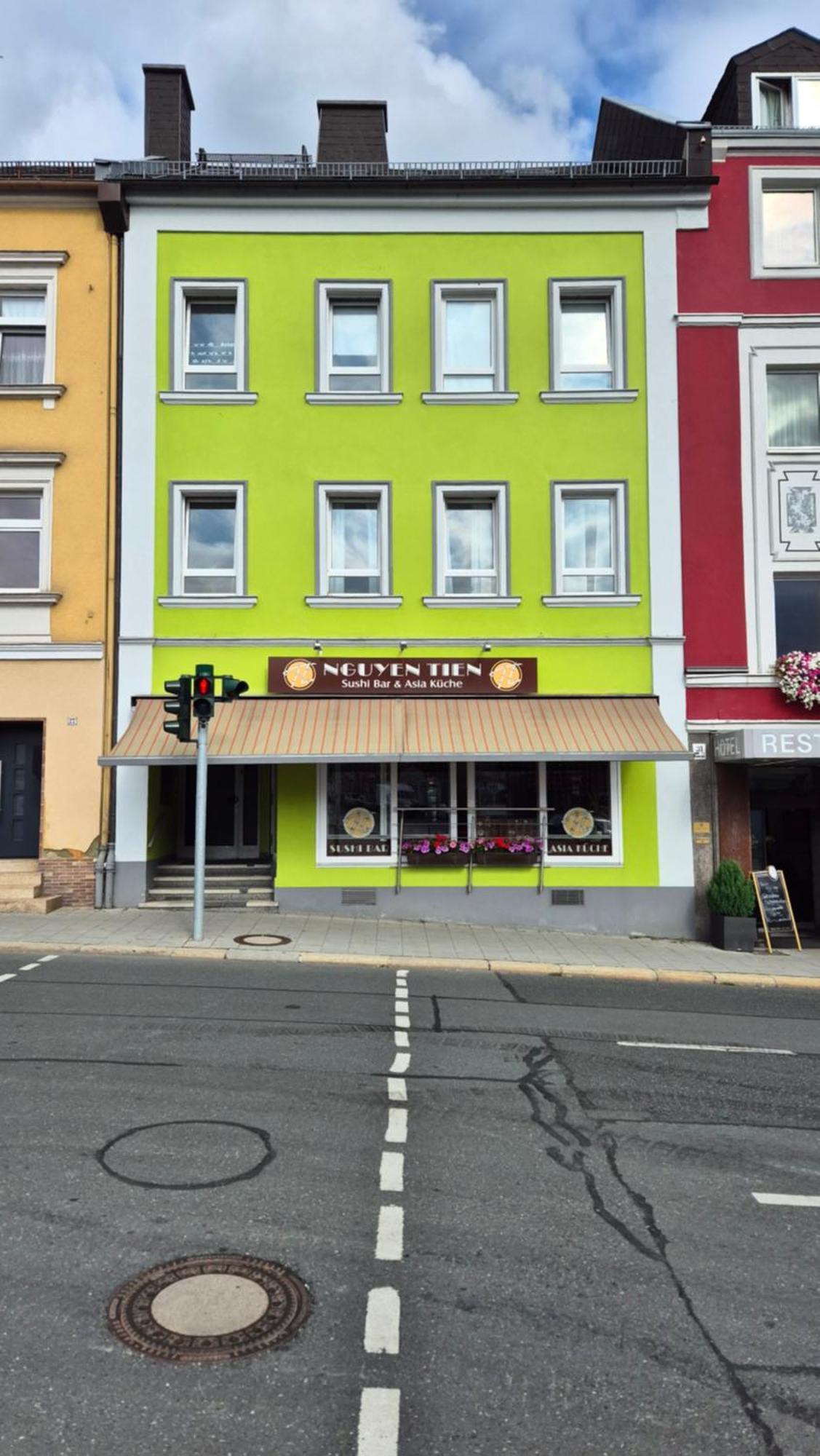 Schillerapartment Hof, Kueche, 24H Digital-Checkin, Parkplatz, Wlan250Mbit Hof  Exterior foto